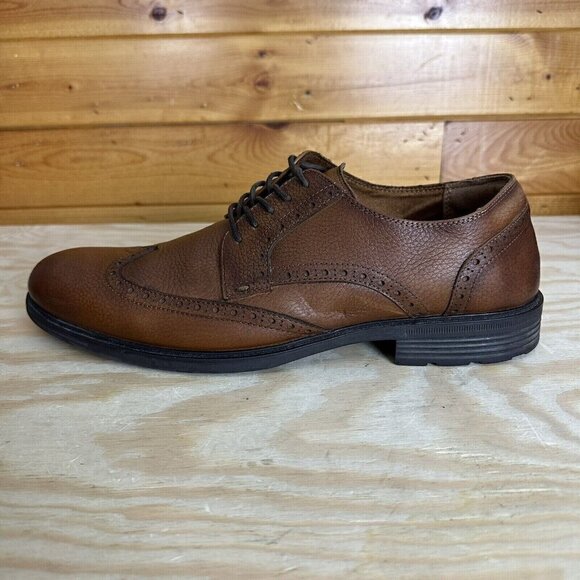 ALDO Mens Brown leather Oxford Dress Shoes Lace Up Size 10.5 EUC - Picture 1 of 5